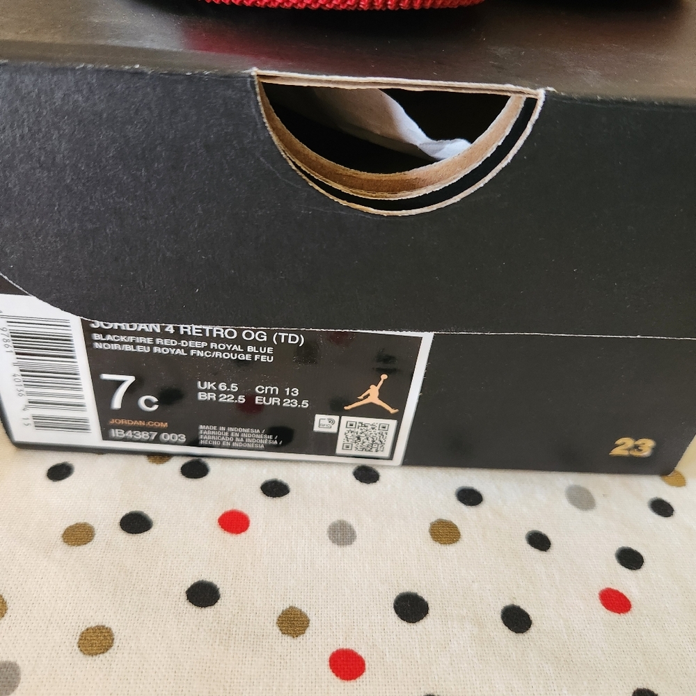 Air Jordan 4 Retro OGRare Air IB4387-003 New Toddler Size 7C - Picture 2 of 6